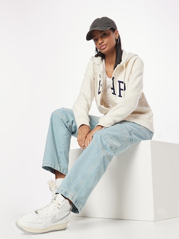 GAP Кофта на молнии в Бежевый