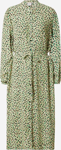 ICHI Shirt Dress in Green: front