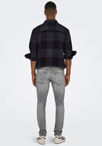 Only & Sons Slimfit Jeans 'Loom' in Grau