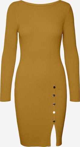 VERO MODA Knitted dress 'ABA' in Yellow: front