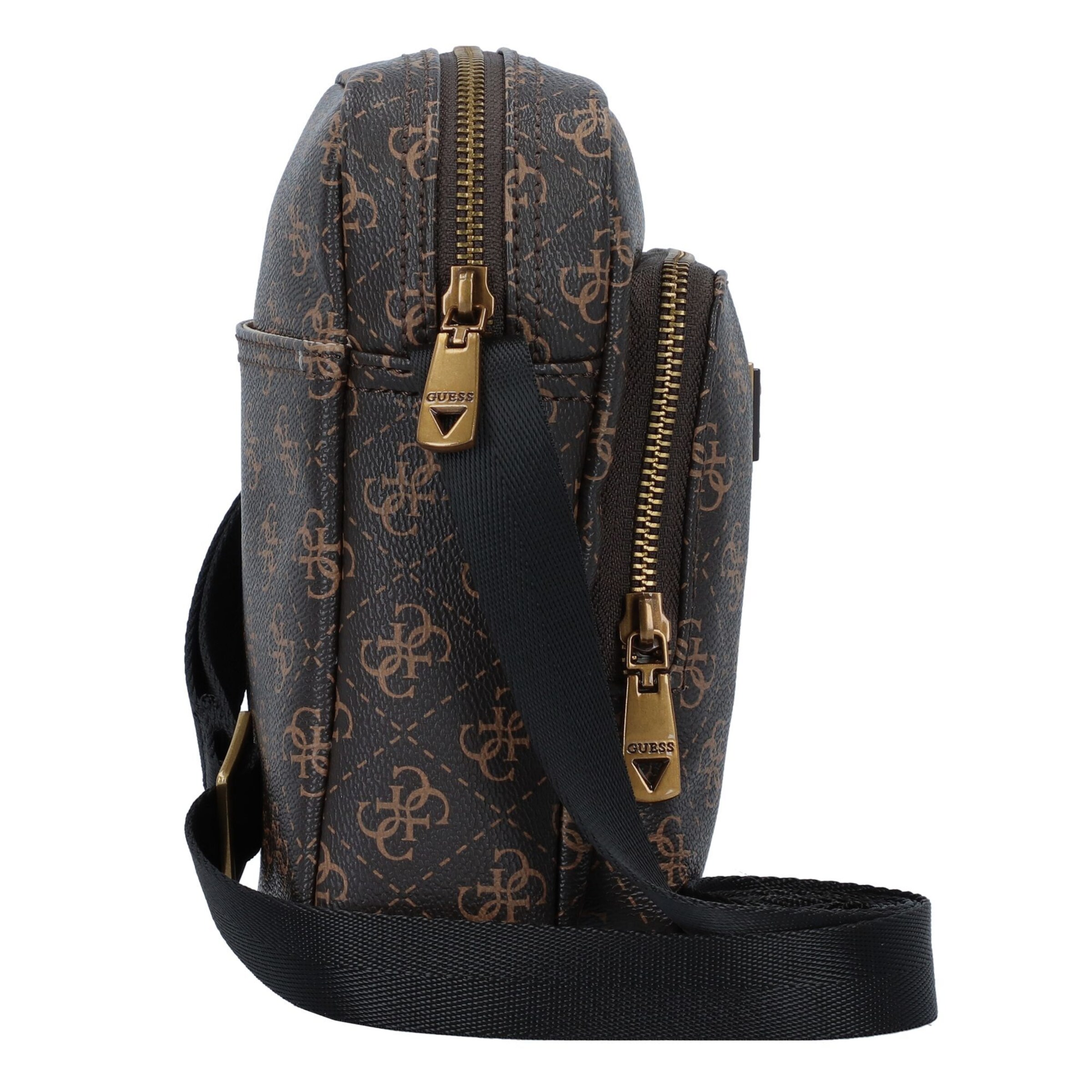 GUESS Axelremsväska 'MILANO XBODY W FRONT POCKET' i brun