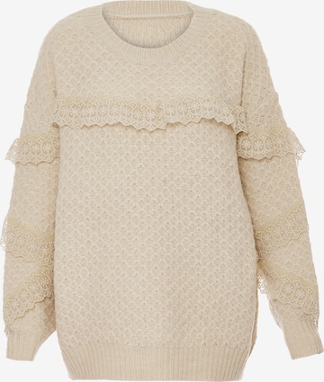 YASANNA Pullover in Beige: Vorderseite