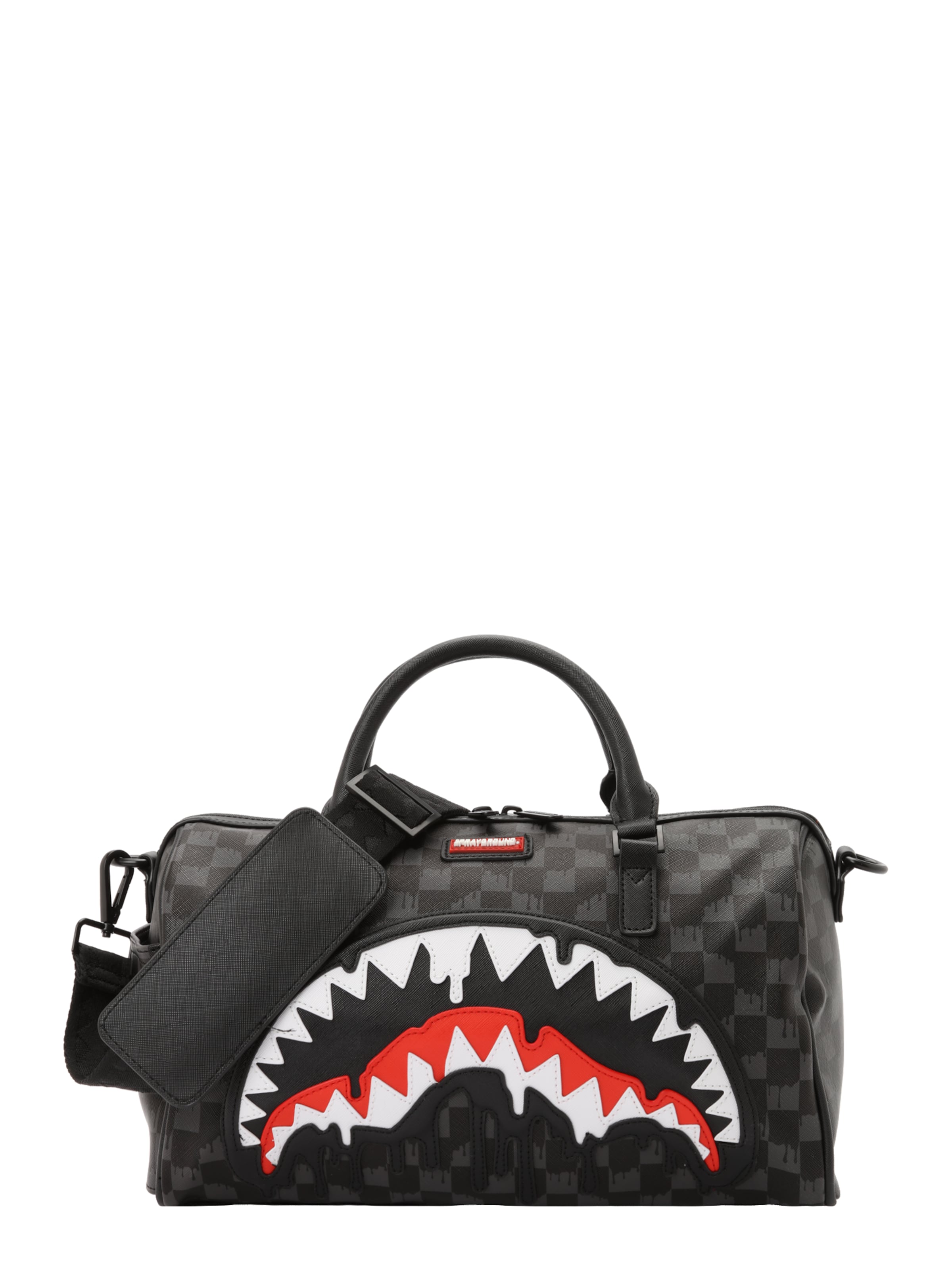 Borsa da viaggio 'DRIPPING SHARKS IN PARIS MINI DUFFLE' di Sprayground in nero: frontale