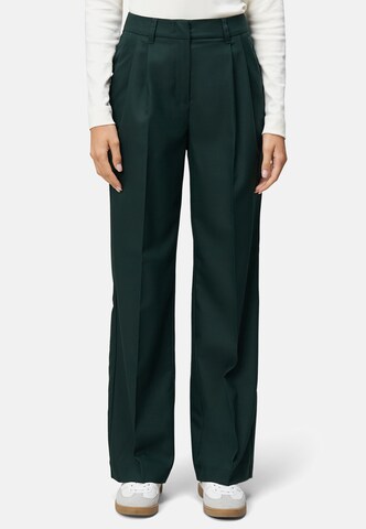 zero Slim fit Pleat-front trousers in Green: front