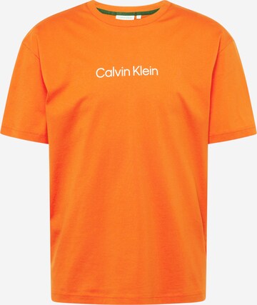 oranžs Calvin Klein T-Krekls 'Hero': no priekšpuses