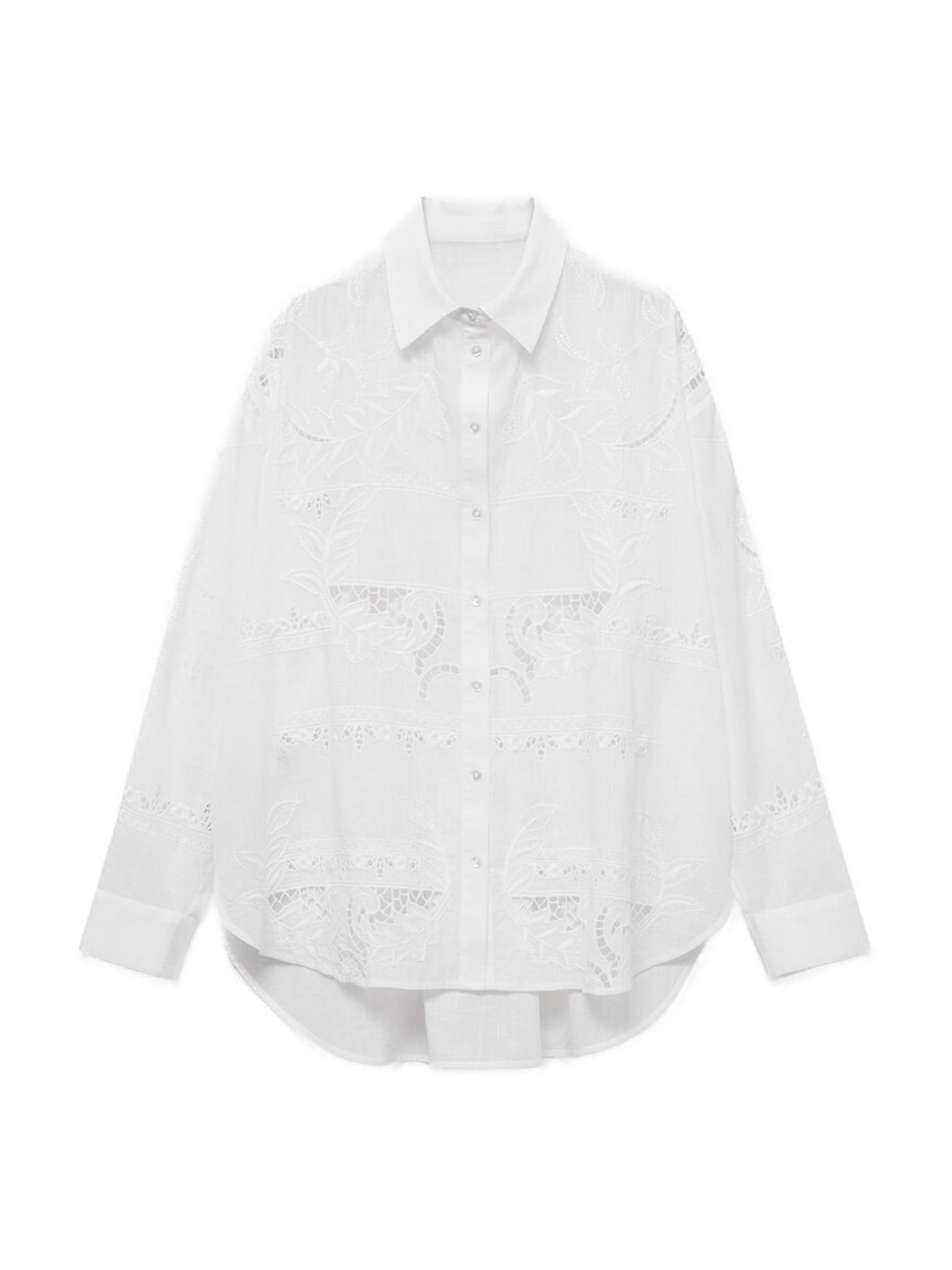 MANGO Bluse 'PARA' i hvid: forside