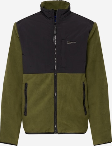 JACK & JONES Fleece jacket 'BLAKE' in Green: front