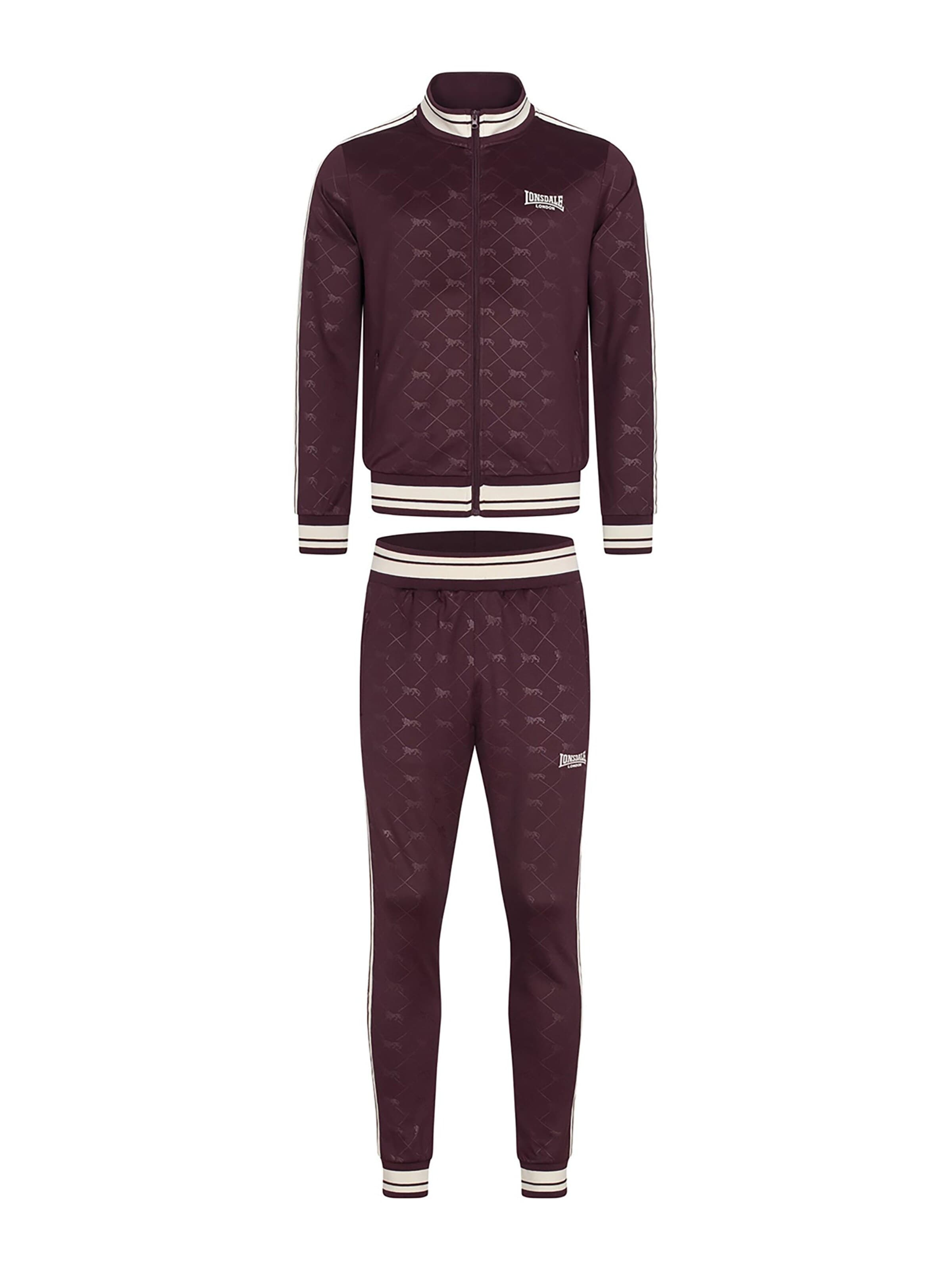 LONSDALE Тренировочный костюм 'Ashwell' в Красный: спереди