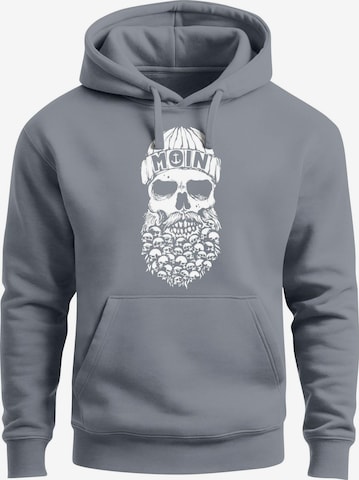 Neverless Sweatshirt 'Moin Skull' in Grey: front