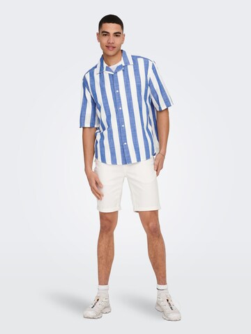 Comfort fit Camicia 'Tes' di Only & Sons in blu