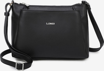 L.CREDI Umhängetasche 'Polly' in Schwarz: Vorderseite