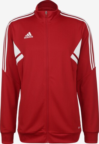 ADIDAS SPORTSWEAR Athletic Zip-Up Hoodie 'Condivo 22' in Red: front