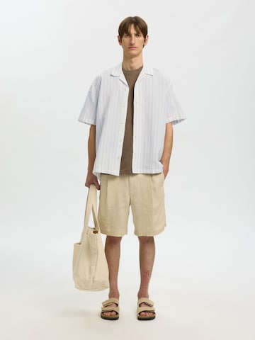 Fit confort Chemise 'SLHClay' SELECTED en blanc