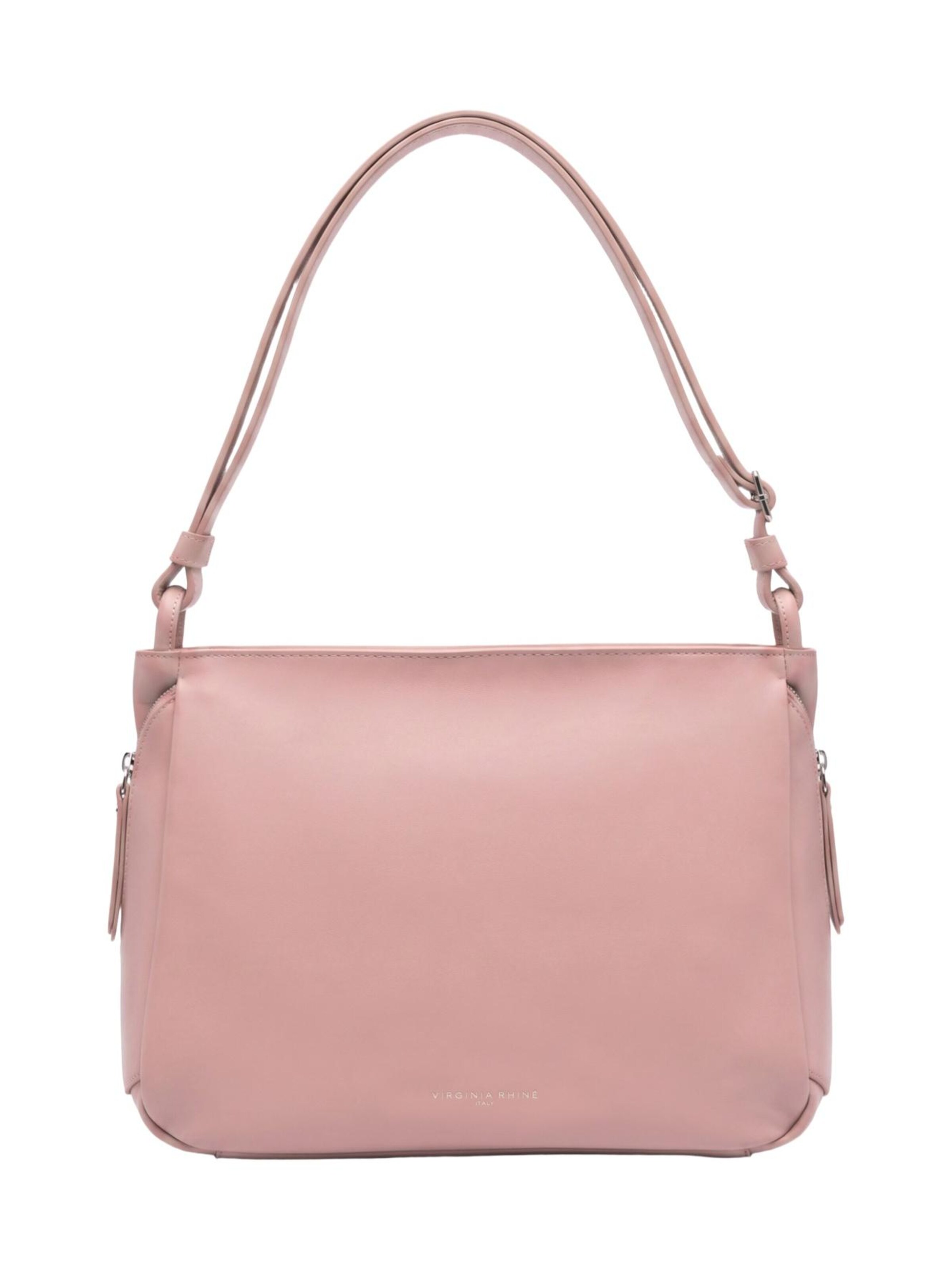Borsa a spalla 'Genuina' di Virginia Rhinè in rosa: frontale