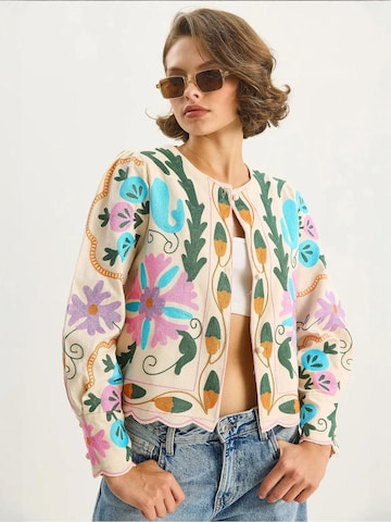 Bianco Lucci - Casaco meia-estação em mistura de cores: frente