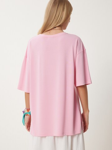T-shirt Happiness İstanbul en rose