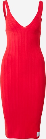 Calvin Klein Jeans Strikkjole i rød: forside