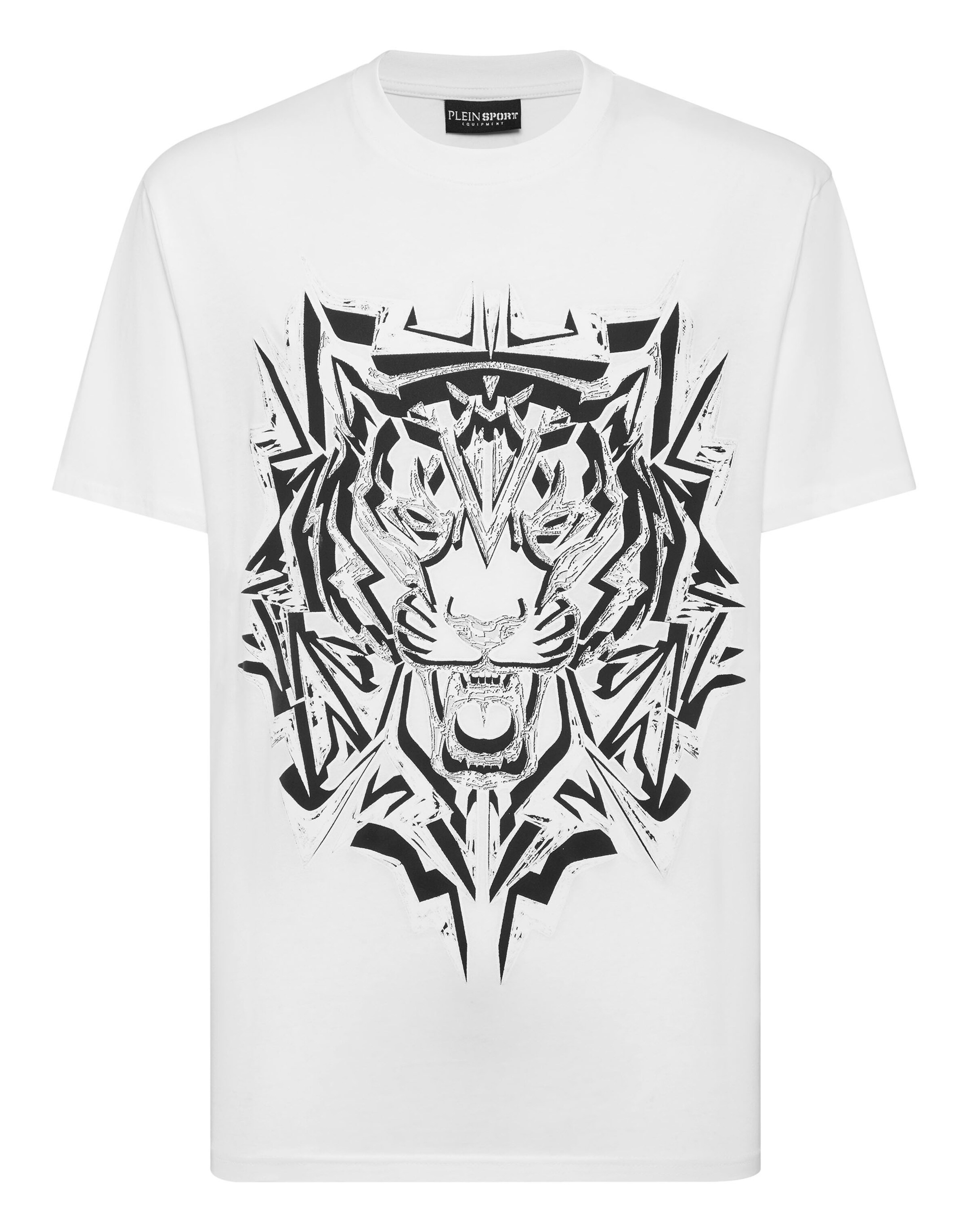 Plein Sport Shirt 'Thunder Tiger' in White: front