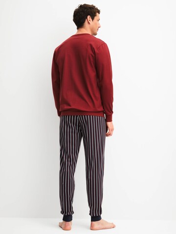 CALIDA Long Pajamas 'Cotton Special' in Red