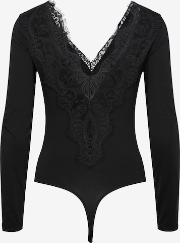 PIECES Shirt bodysuit 'Ilu' in Black