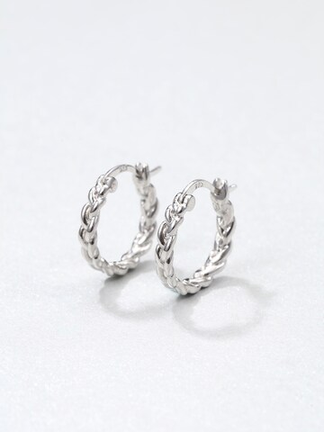 Hey Happiness Ohrring 'Braided' in Silber