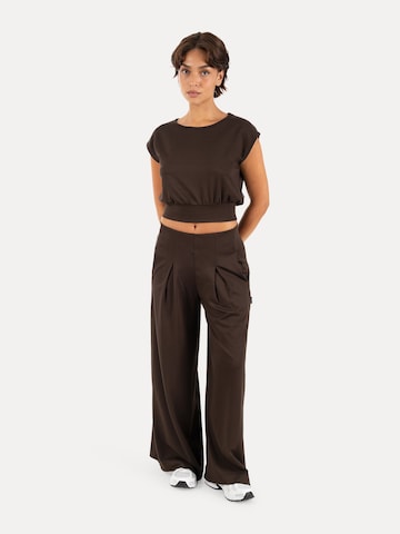 Smilodox Wide leg Broek 'Vanea' in Bruin