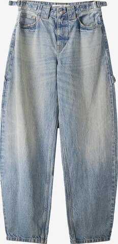 Bershka Wide leg Jeans in Blue: front