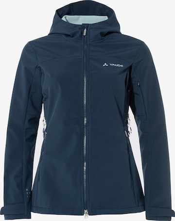 VAUDE Outdoor Jacket 'SE W Abelia SSFT J' in Blue: front