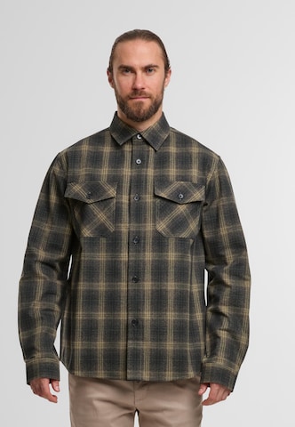 INDICODE JEANS - Ajuste regular Camisa 'INAlomo' en negro