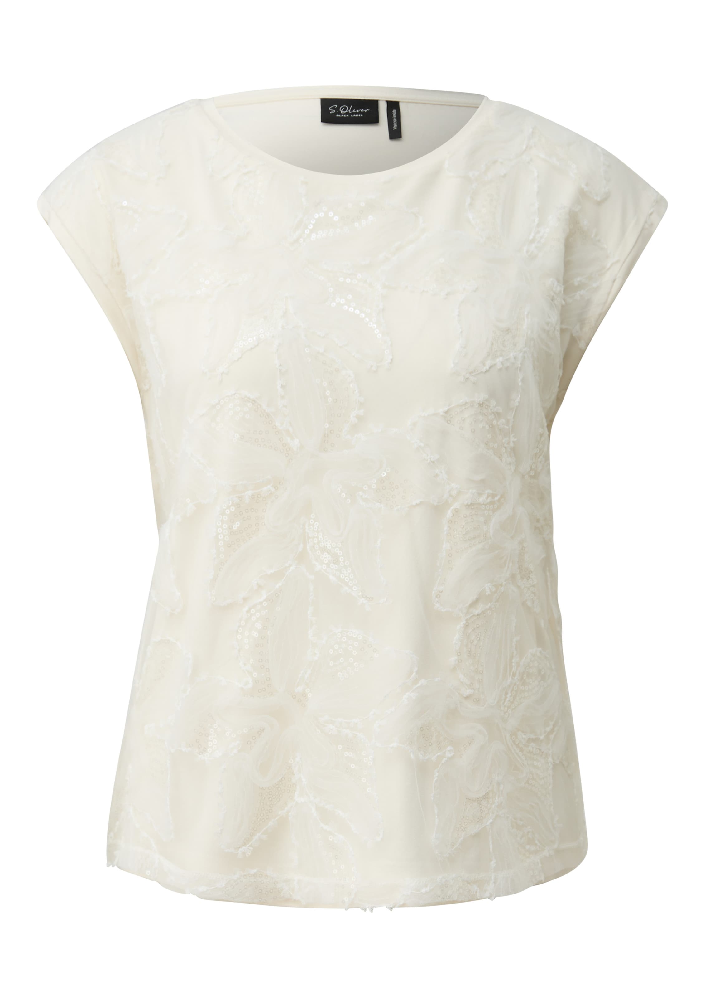 T-shirt s.Oliver en beige : devant