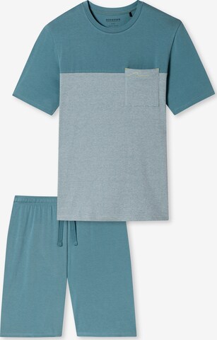 SCHIESSER Pyjama kort '95/5 Nightwear' in Blauw: voorkant