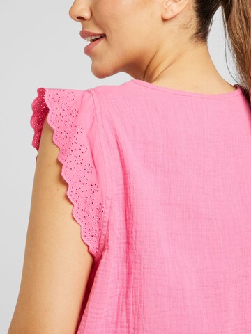 ONLY Carmakoma - Blusa 'THYRA' em rosa