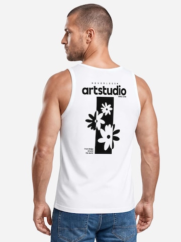 Neverless Shirt 'Artstudio Flowers'‌ in Weiß