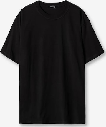 Lowkey T-shirt 'T-Shirt Plain Tee Overzised Shirt' i svart: framsida