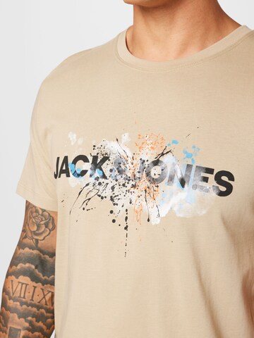 JACK & JONES قميص 'TEAR' بلون بيج