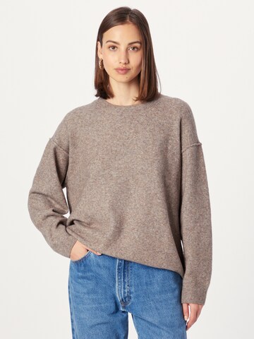 Pull-over 'Annie' WEEKDAY en beige : devant