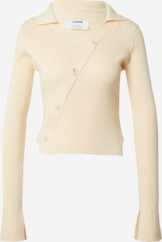 ABOUT YOU x Iconic by Tatiana Kucharova Sweater 'Roxane' in Beige: front