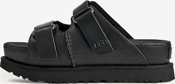UGG Pantolette 'Goldenstar Hi Slide' in Schwarz: Vorderseite