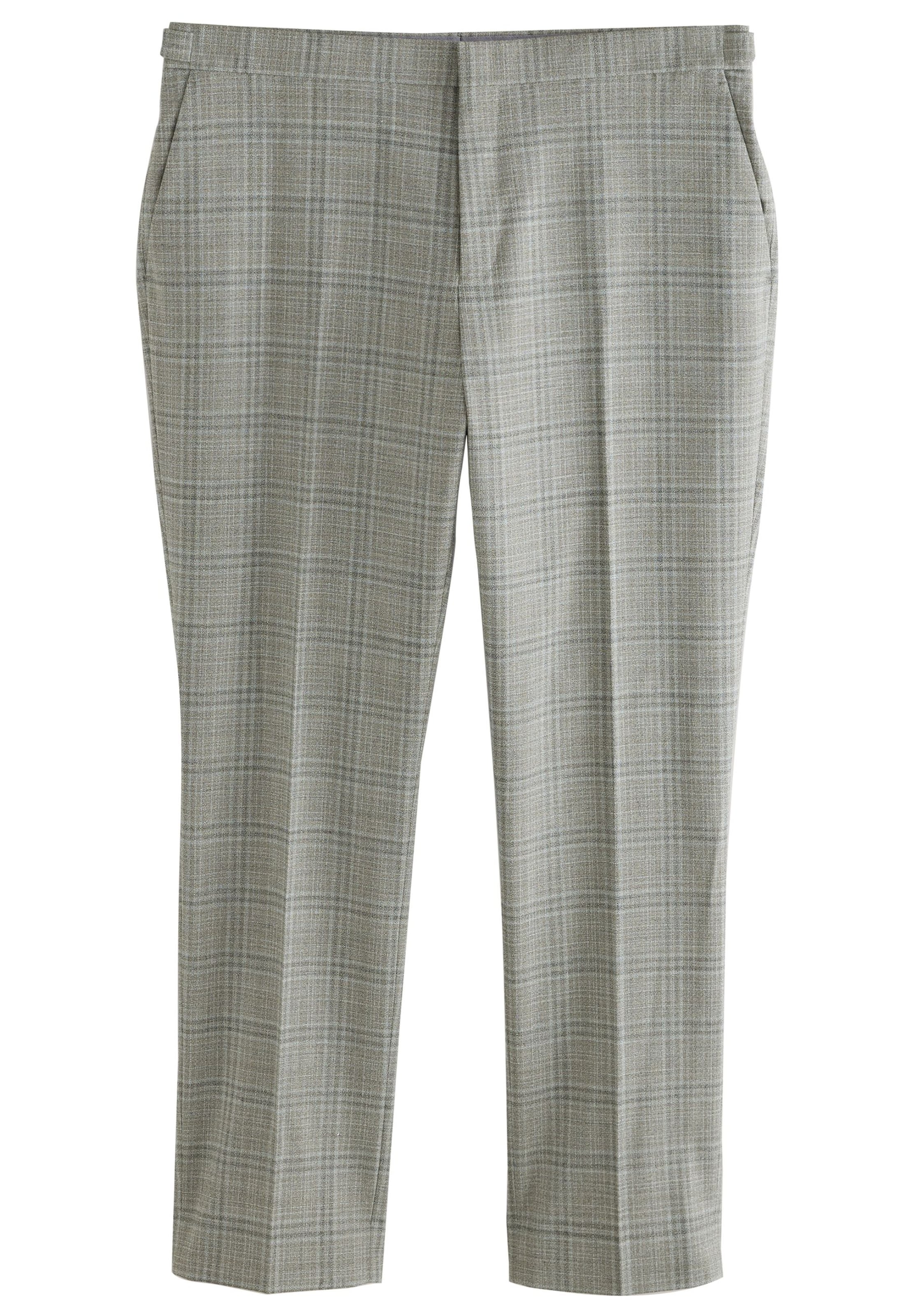 Next Regular Pleated Pants in Grey: front
