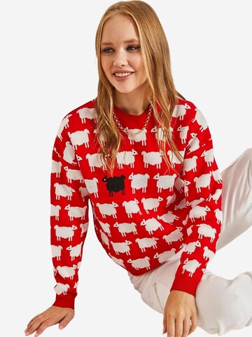 Pull-over 'Pullover' Bianco Lucci en rouge