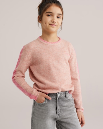 WE Fashion Пуловер в розово: отпред