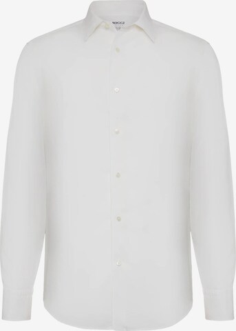 Chemise Boggi Milano en blanc : devant