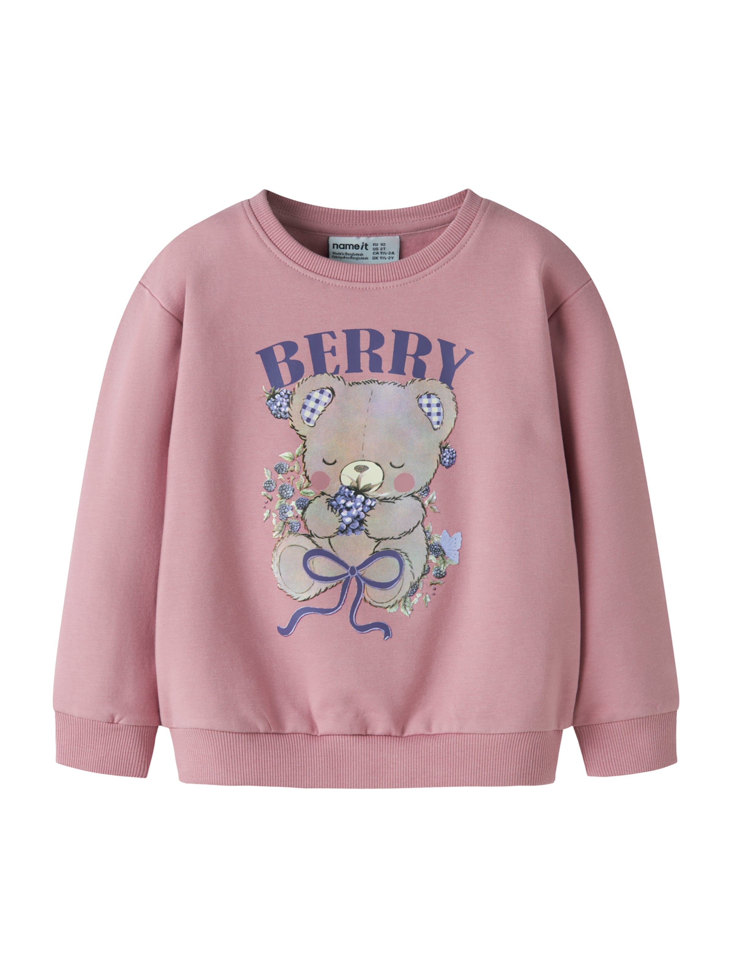 NAME IT Sweatshirt em 92 em castanho claro / malva / azul-violeta, Vista do artigo
