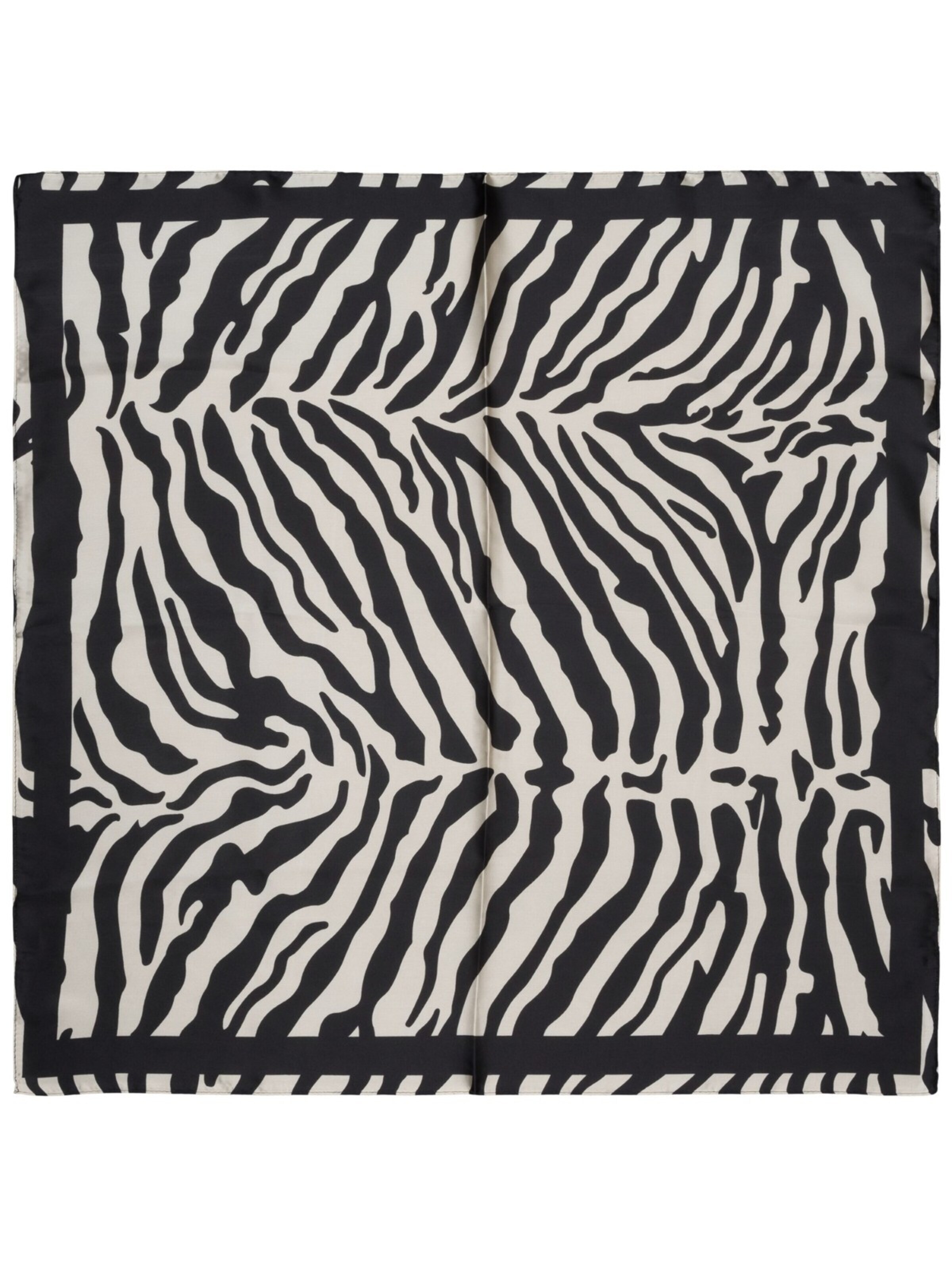 styleBREAKER Tuch 'Halstuch Zebra Muster Satin Optik'‌‌‌‌‌‌‌‌ in Schwarz