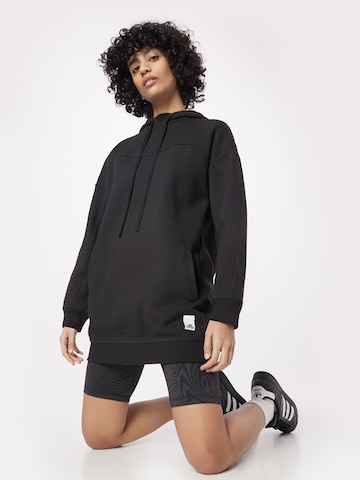 ADIDAS SPORTSWEAR Αθλητική μπλούζα φούτερ 'Lounge Fleece' σε μαύρο