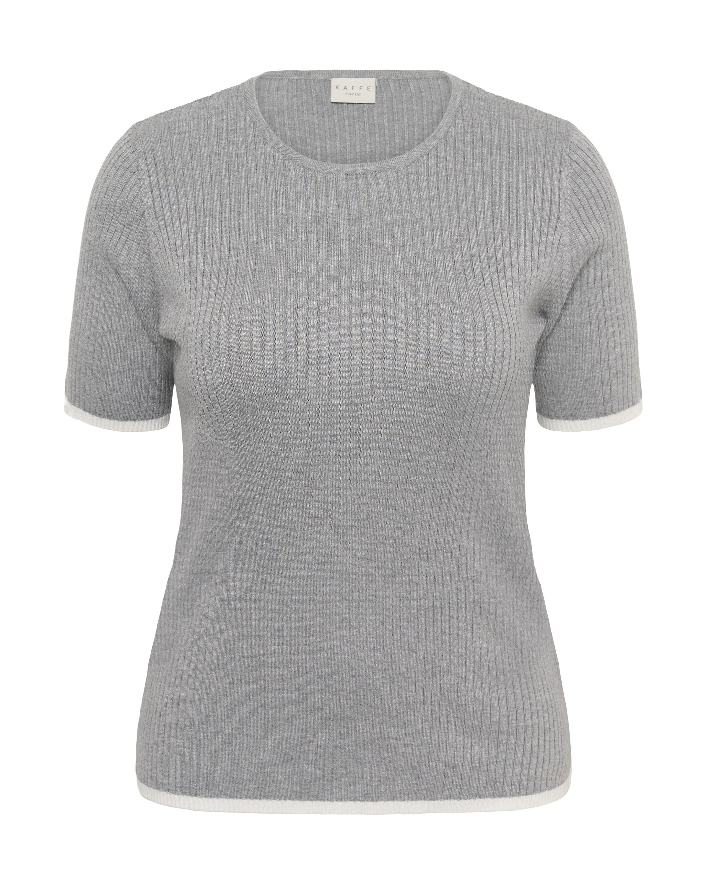 Pull-over 'Lizzy' KAFFE CURVE en gris : devant