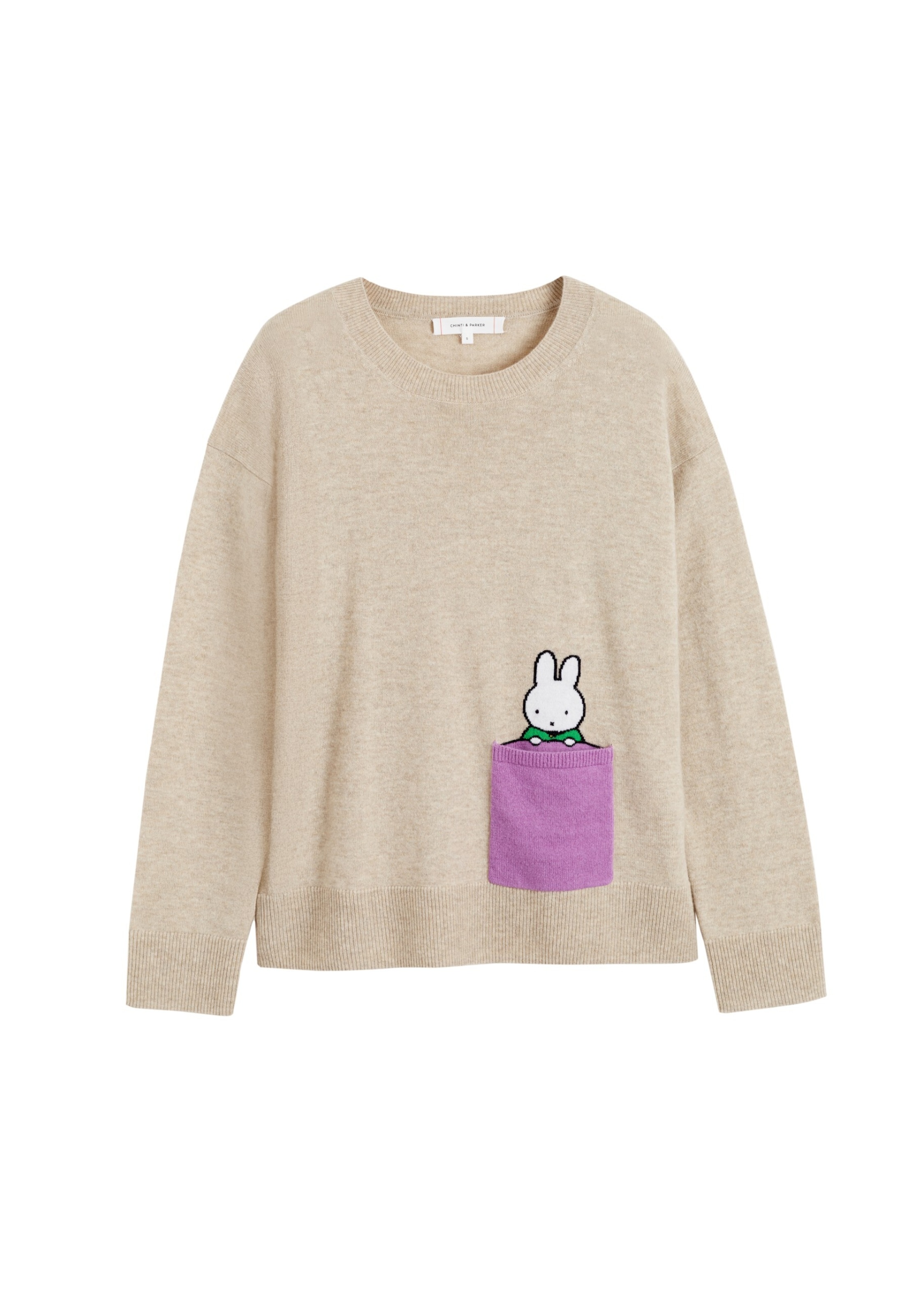 Chinti & Parker Svetr 'Miffy' – béžová: přední strana