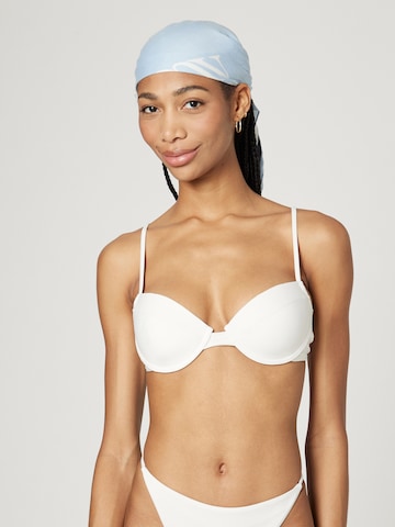 millane - Balconet Top de bikini 'Nela' en blanco: frente