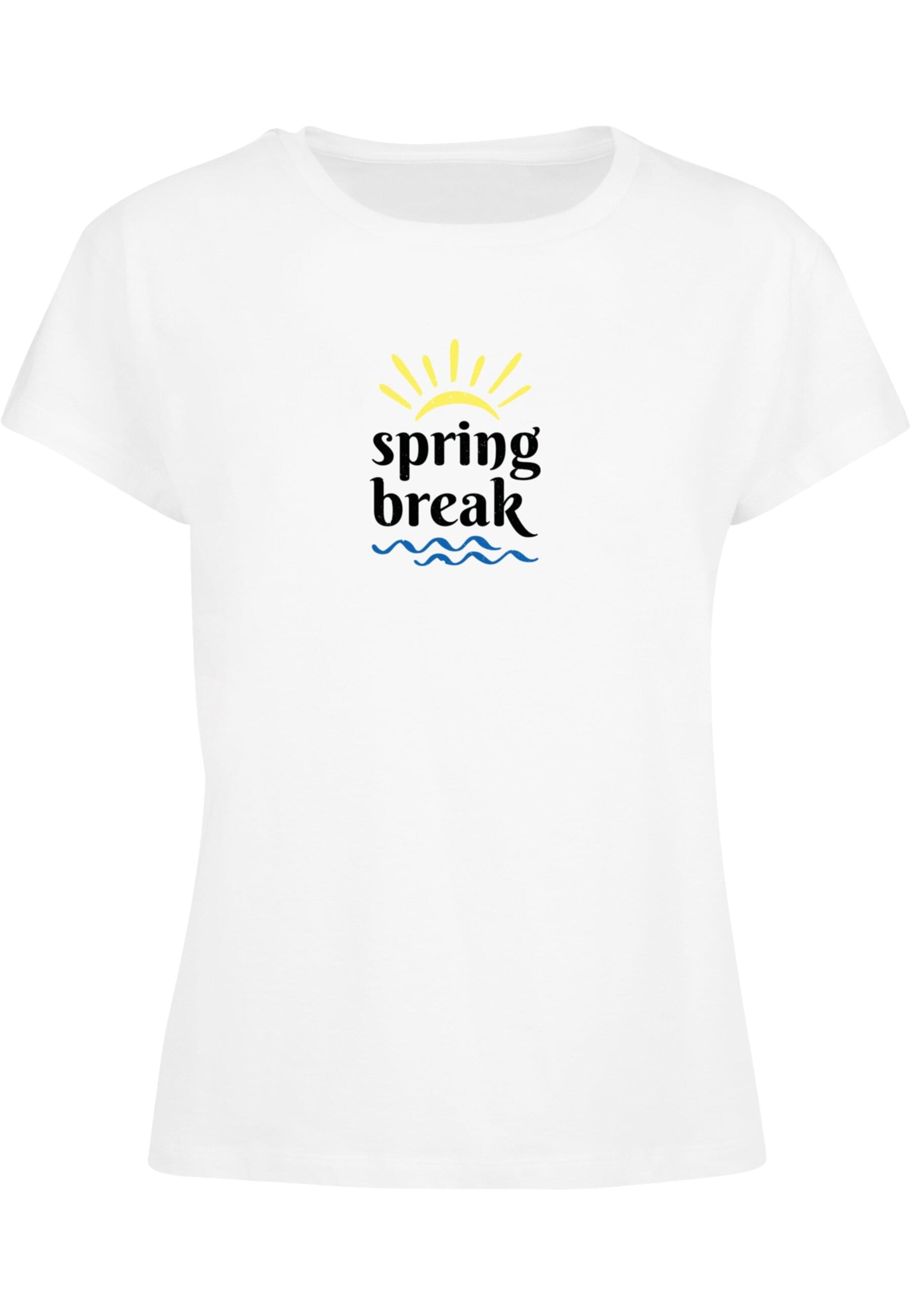 Merchcode Shirt 'Spring break' in White: front