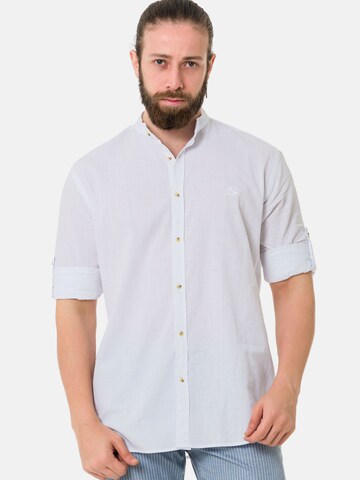 Coupe slim Chemise CIPO & BAXX en blanc : devant